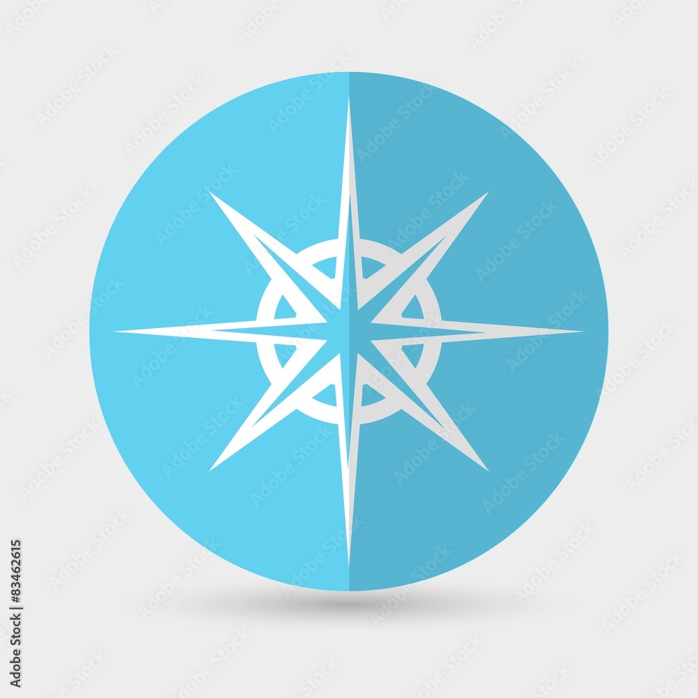 Compass Icon on a white background Compass Icon on a white background