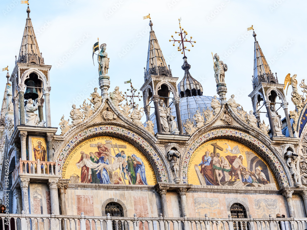 St. Mark's Basilica (Basilica di San Marco) in Venice. fragment