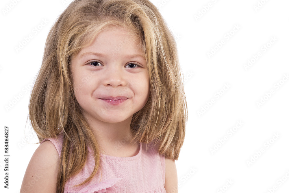 Closeup portrait of a cute little girl Closeup portrait of a cute little girl