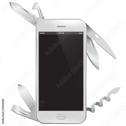 Multipurpose Mobile Phone / Vector illustration