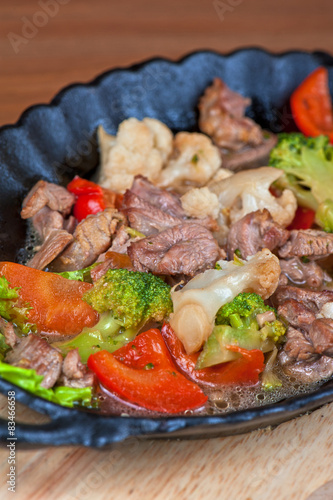 meat with vegetables