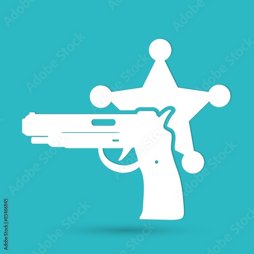 Vector illustration of isolated modern police icon.