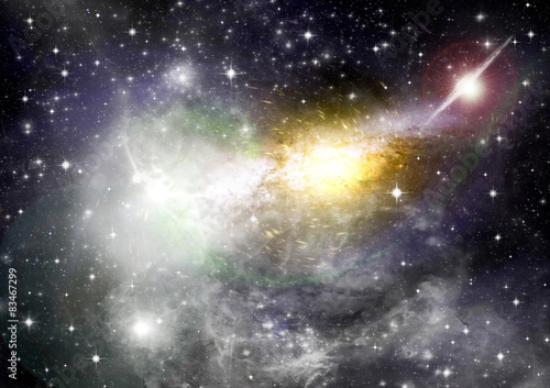 Fototapeta Naklejka Na Ścianę i Meble -  Star field in space and a nebulae
