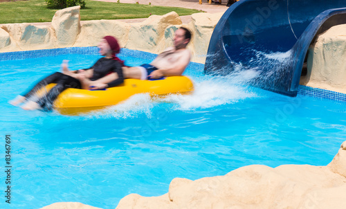 young couple in Aqua Park