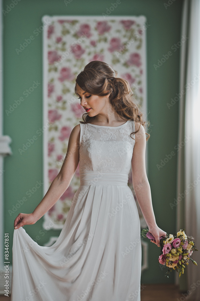 The young bride in a fine wedding dress 2693. The young bride in a fine wedding dress 2693.