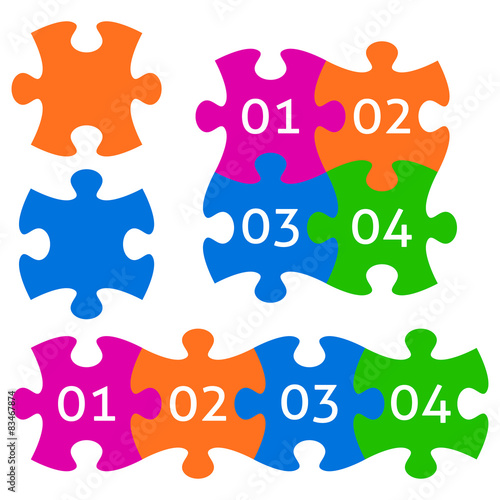 Colorful puzzle pieces