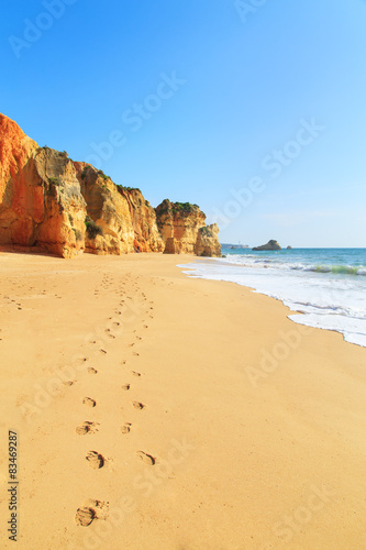 A view of a Praia da Rocha in Portimao, Algarve region, Portugal