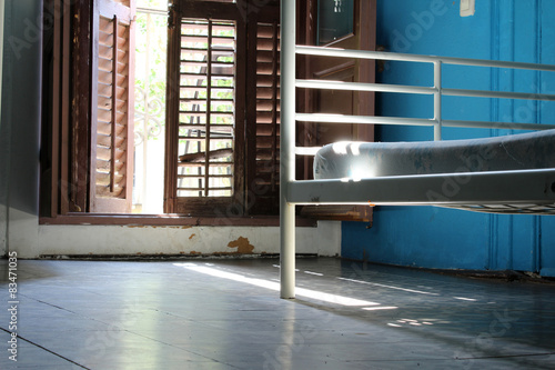 Old Room, Old Hospital, Bed and Floor