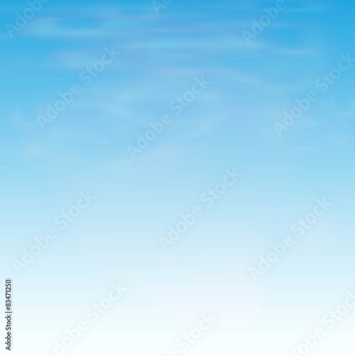 Blue sky with clouds. Vector background.