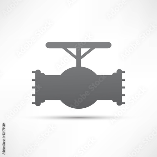 Simple icon connecting pipes valve