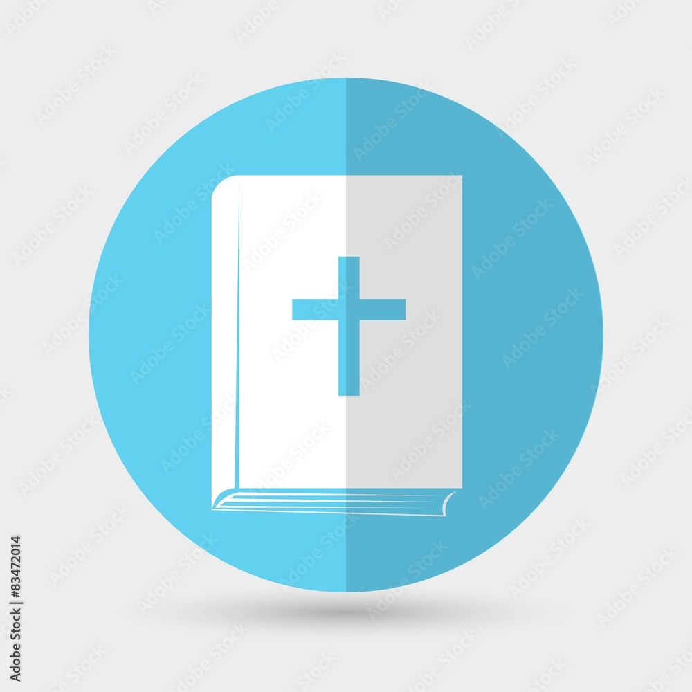 Fototapeta premium Bible book icon on a white background