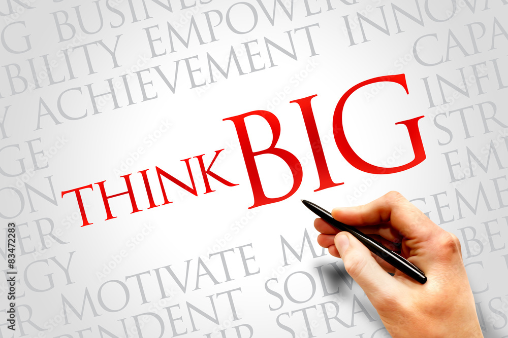 Think Big word cloud, business concept Think Big word cloud, business concept