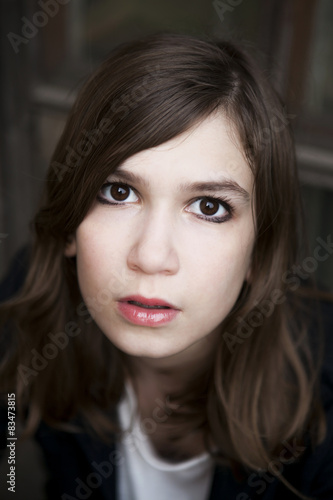 Portrait of depressed teenage girl