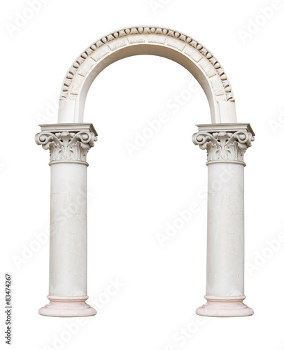 Beautiful pillar, columns in classical style isolated