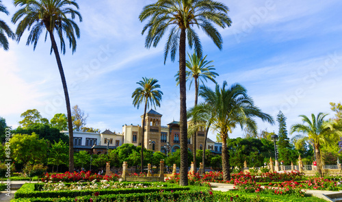 Gardens of Museum of Arts and Traditions of Sevilla, Spain. photo