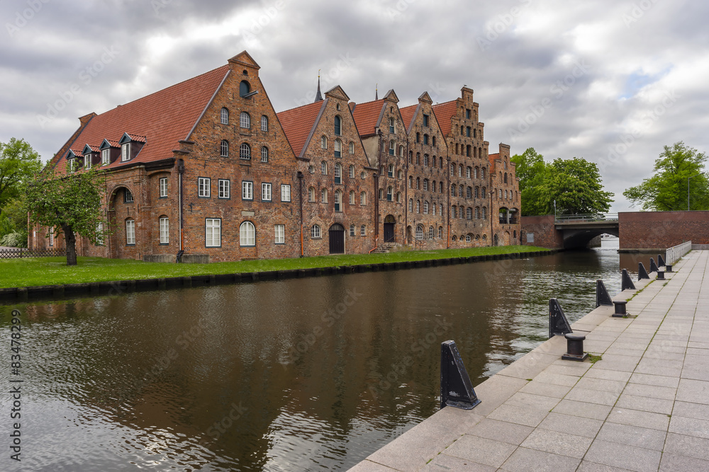 Old salt warehouse in Lubeck, Germany.