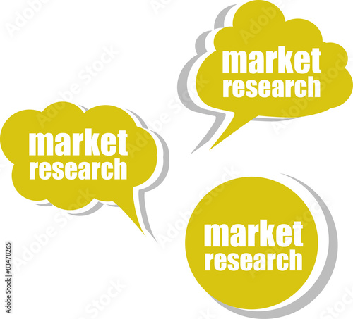 market research, Set of stickers, labels, tags. 