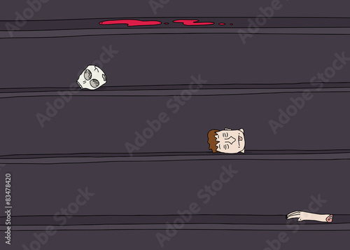 Human Body Parts on Shelves