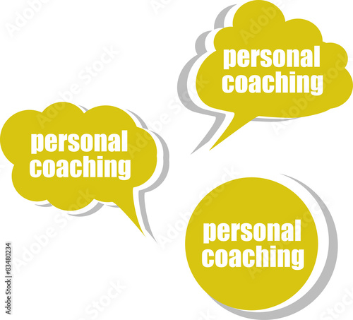 personal coaching, Set of stickers, labels, tags. 