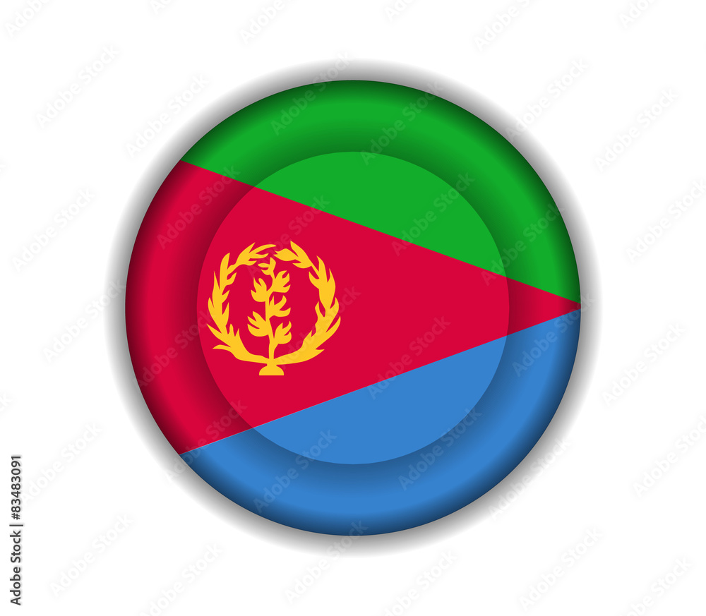 Obraz premium button flags eritrea