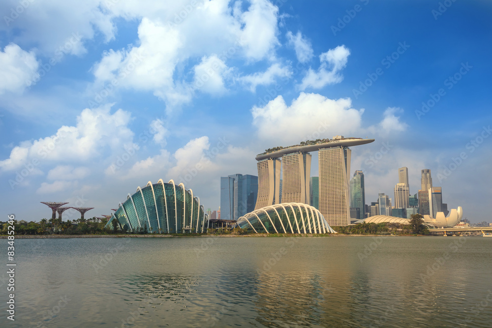 Obraz premium Singapore Skyline and view of Marina Bay