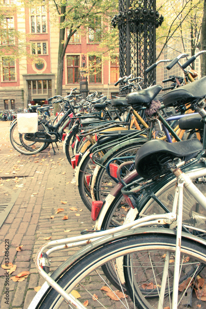 Parking of bicycles in Amsterdam