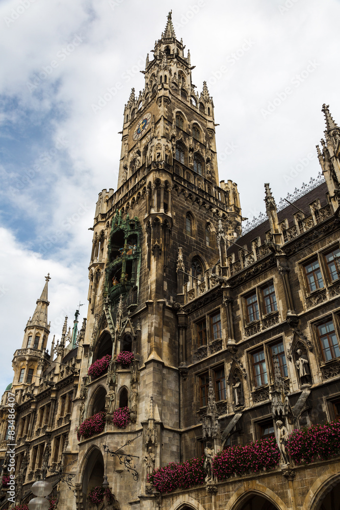 Fototapeta premium Marienplatz town hall in Munich
