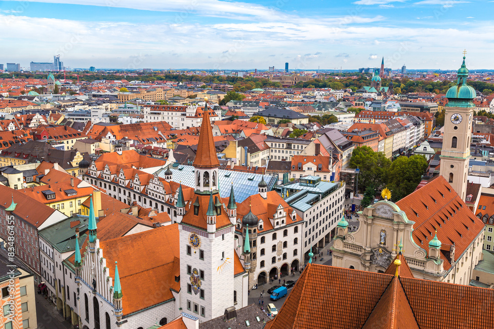 Aerial view of Munich Aerial view of Munich