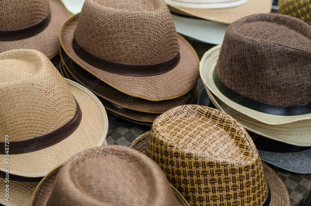 hats in the market.
