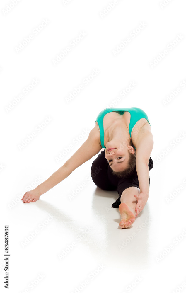 Model shot in studio on white