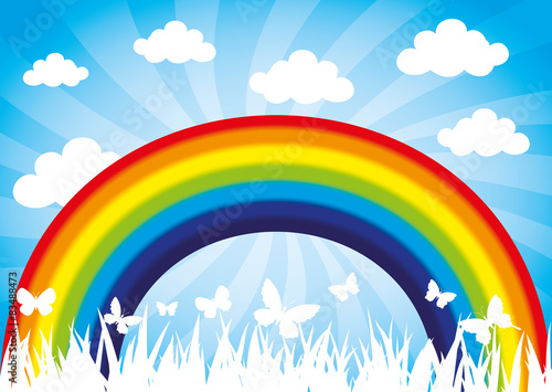 Vector illustration. Rainbow.