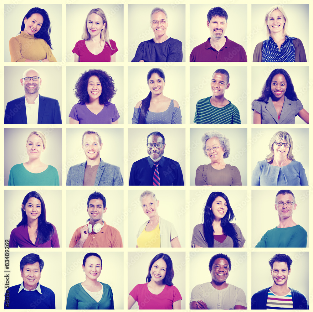 Community Diversity Group Headshot People Concept Community Diversity Group Headshot People Concept