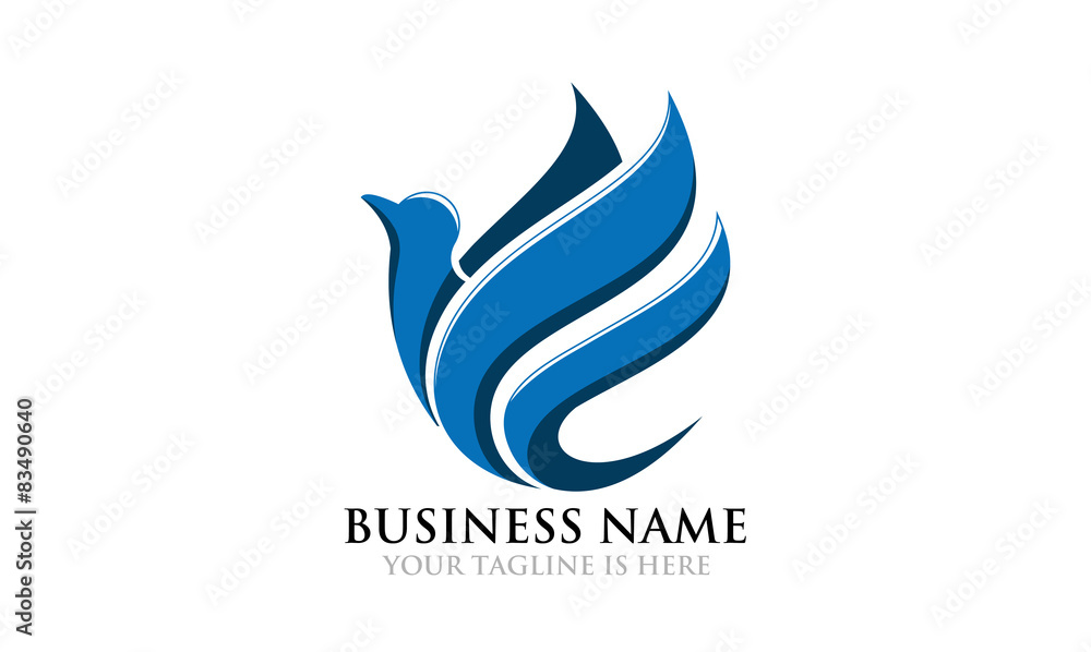 Fly Bird with Freedom - Logo Stock Vector | Adobe Stock