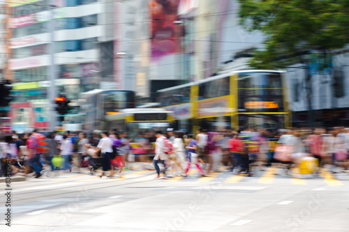 Pedestrians in Business District of Hong Kong © Earnest Tse
