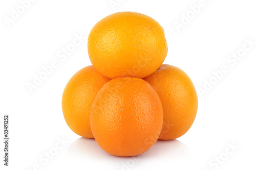 fresh orange isolated on white background