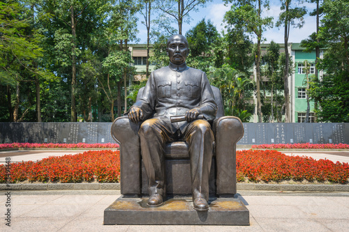 Bronze statue of Sun Yat-Sen emplaced in the Memor. photo