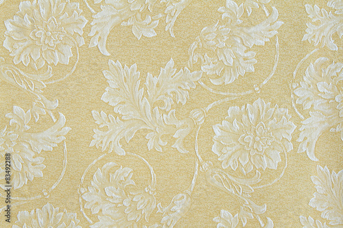 Fabric pattern with floral ornament