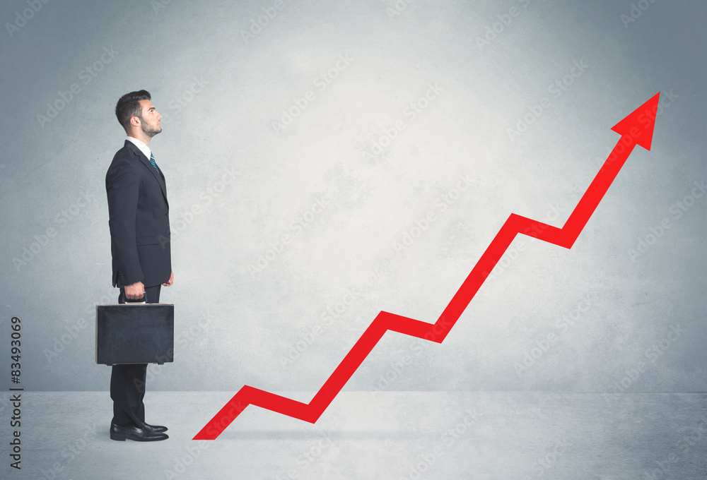 Climbing on red graph arrow Climbing on red graph arrow