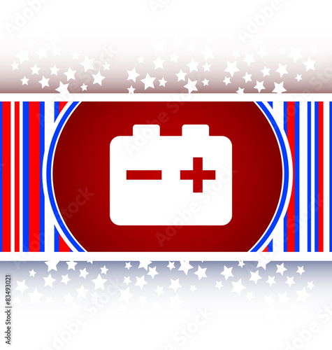 battery round web glossy icon button