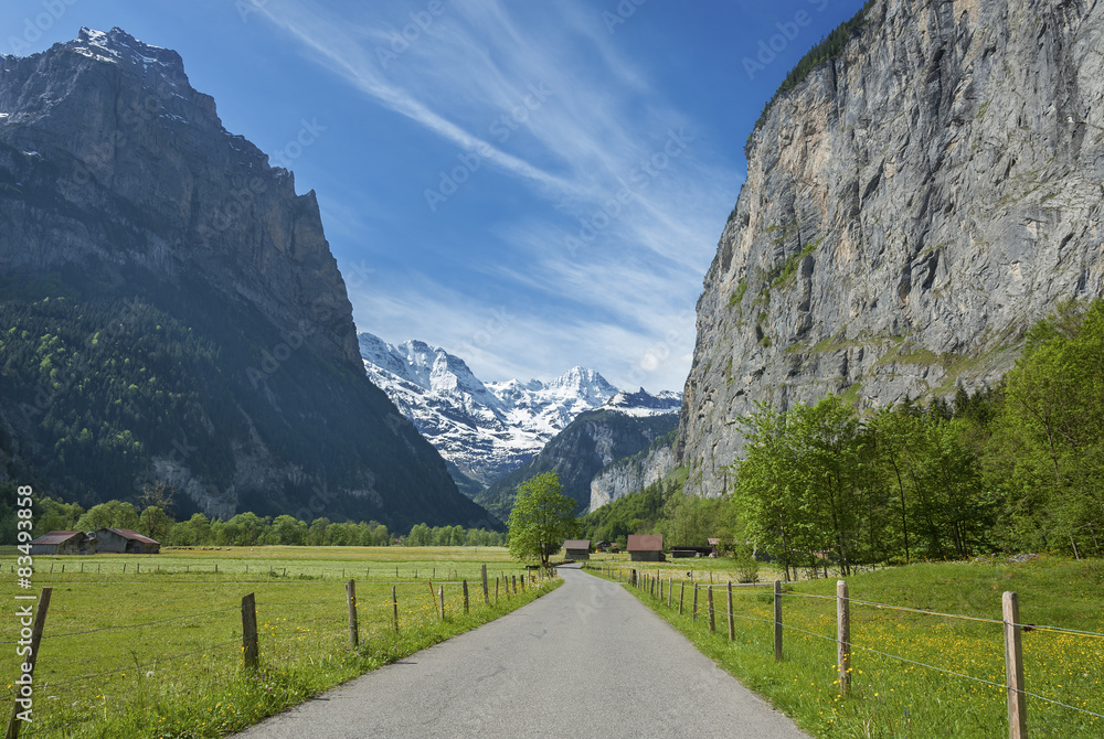 Stunning Landscape in Lauterbrunnen, jungfrau, Swiss