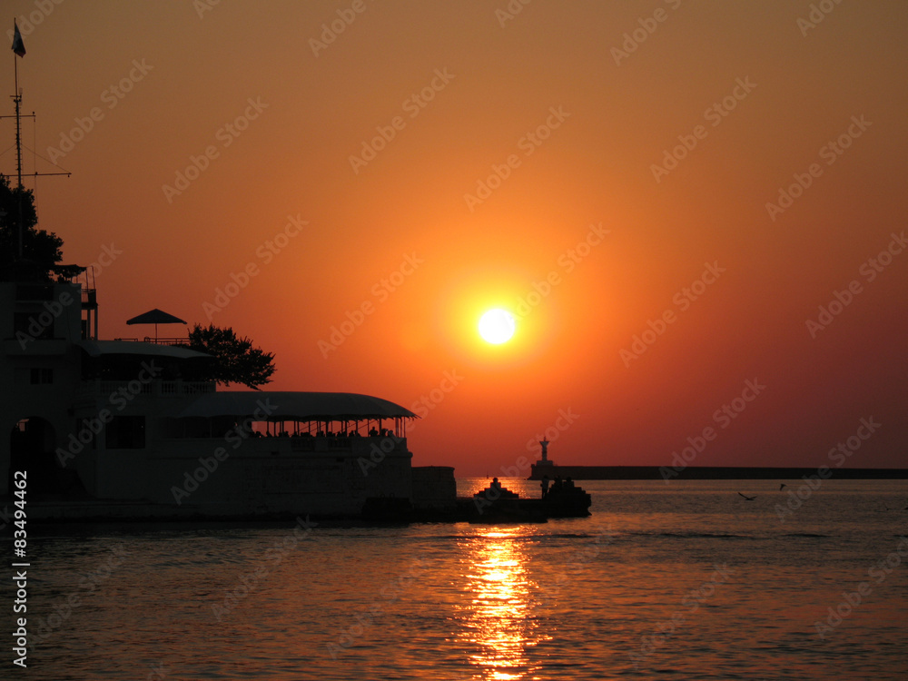 Sunset at Sevastopol harbor