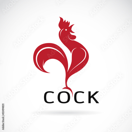 Vector of a cock design on white background. Easy editable layered vector illustration.