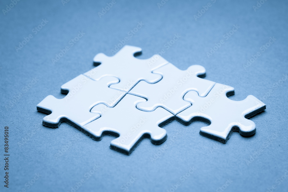 Obraz premium Business success team in jigsaw