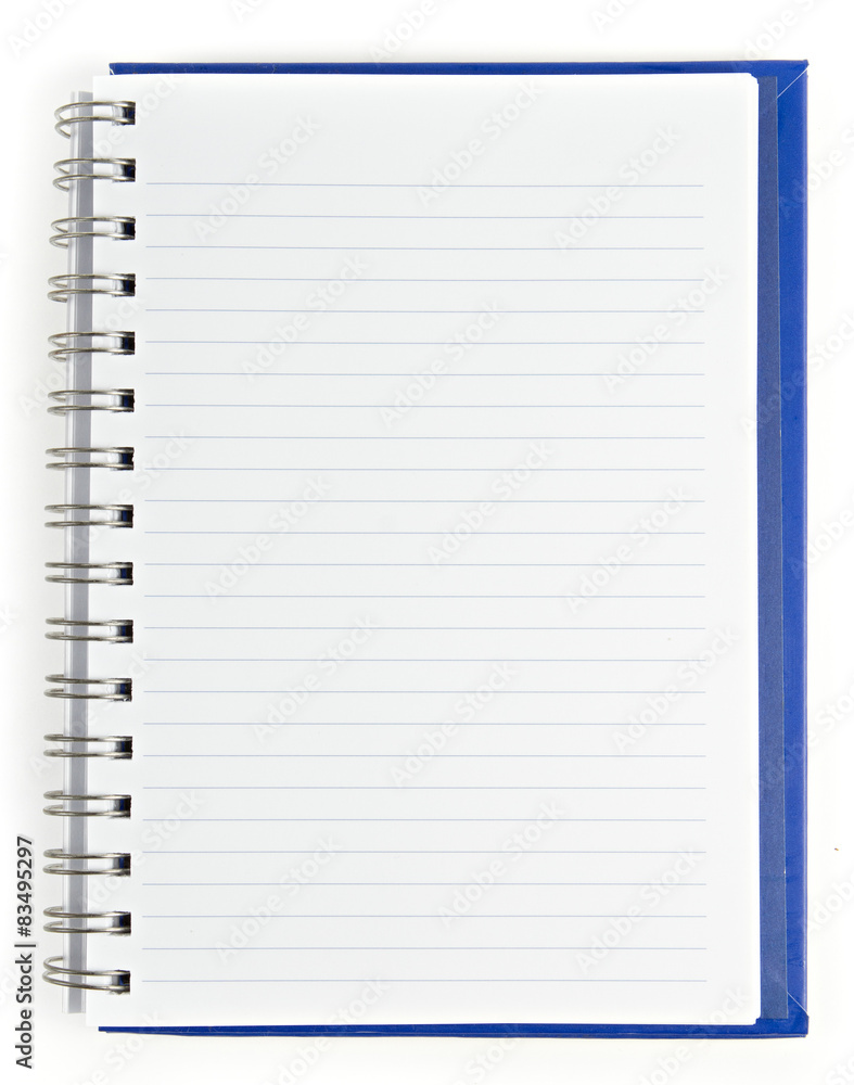 Notebook on isolate white - obrazy, fototapety, plakaty 