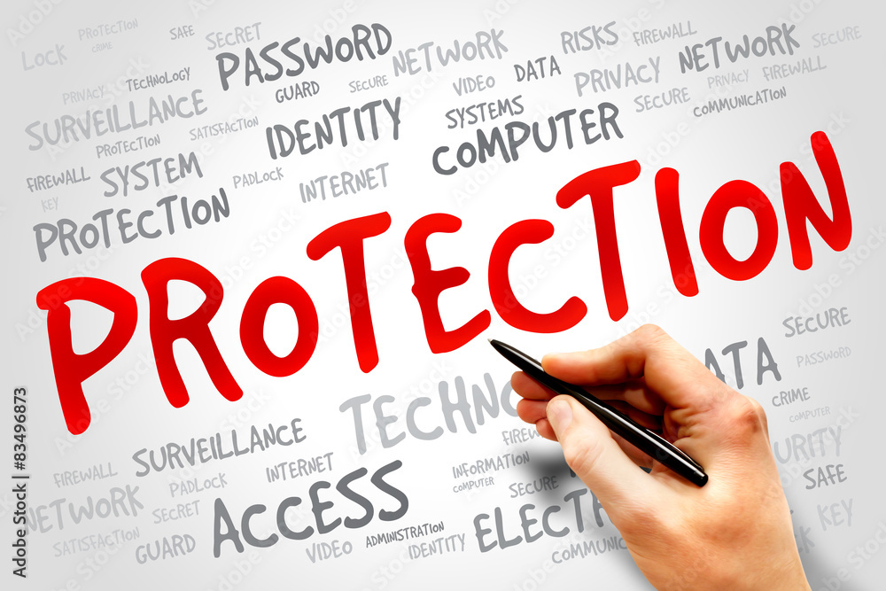 PROTECTION word cloud, business concept PROTECTION word cloud, business concept