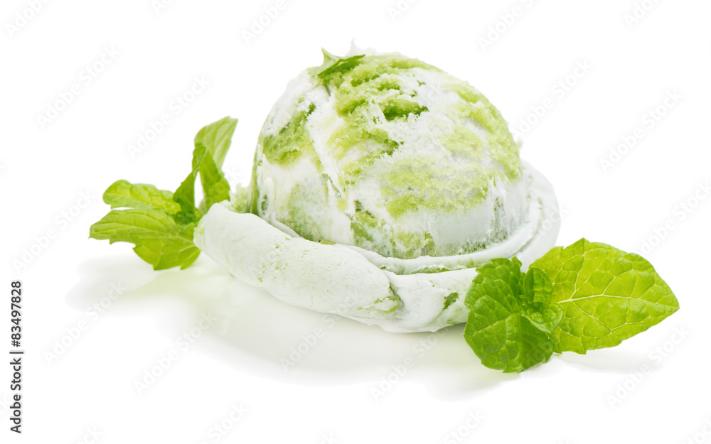 Vanilla-mint ice cream Vanilla-mint ice cream