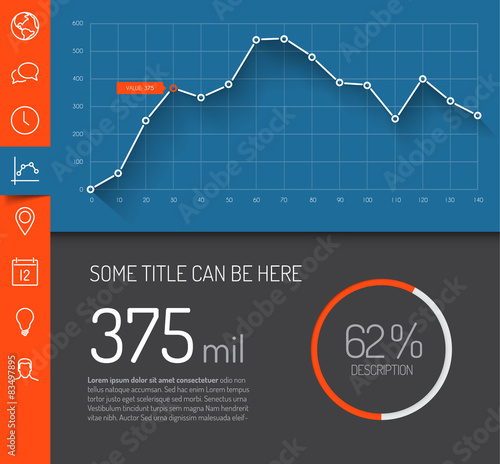 Simple infographic dashboard template