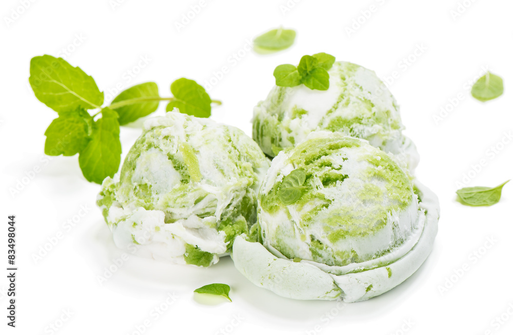 Dessert of Mint or Kiwi Ice Cream Dessert of Mint or Kiwi Ice Cream