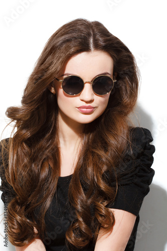 Wallpaper Mural Closeup portrait of young pretty woman in summer sunny day Torontodigital.ca