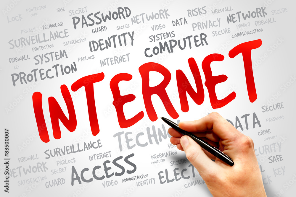 INTERNET word cloud, business concept INTERNET word cloud, business concept